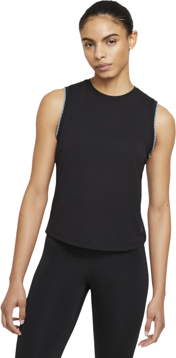 Майка женская Nike W Yoga Crochet Tank черная XL