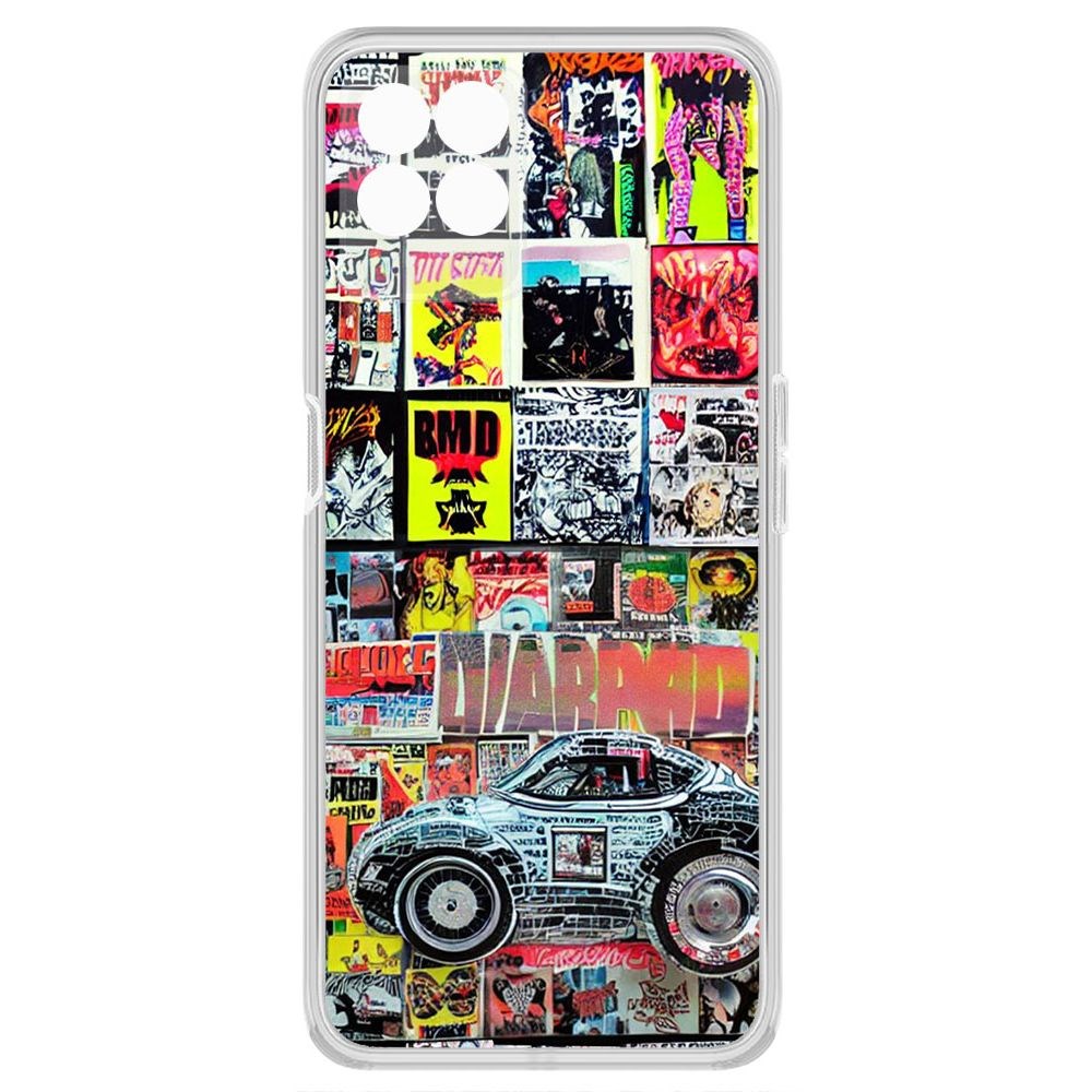 

Чехол-накладка Krutoff Clear Case Автопамфлет для Realme 8i
