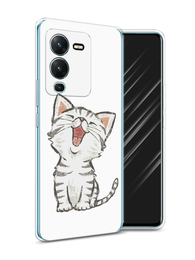 

Силиконовый чехол Awog "Котенок рисованный" для Vivo V25 Pro 5G, Белый, 267450-1