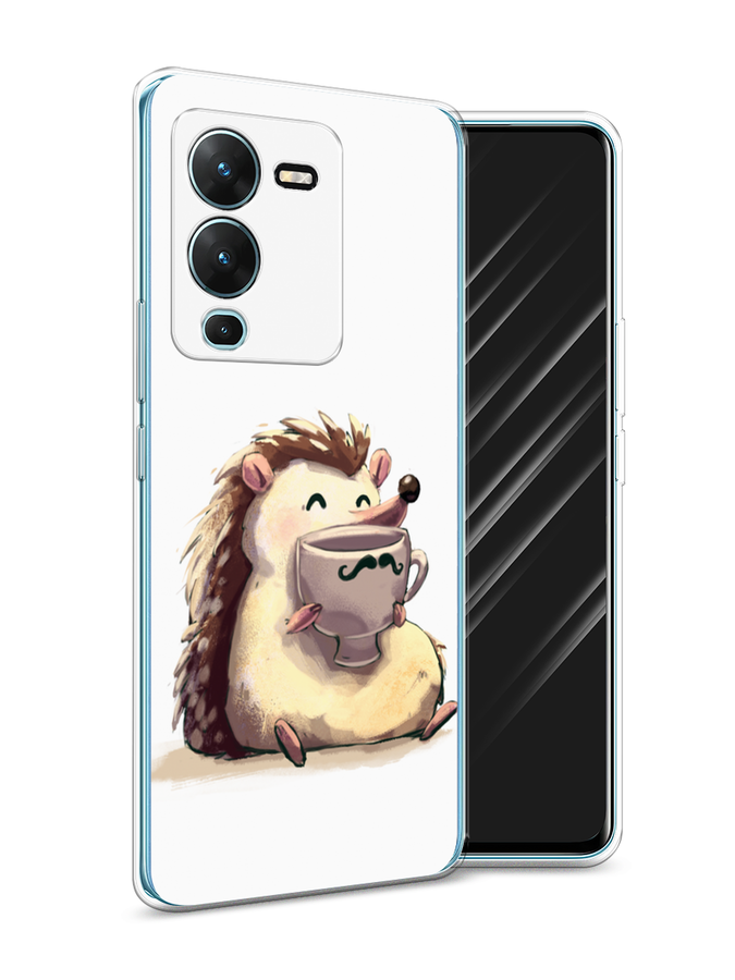 

Силиконовый чехол Awog "Еж кофеман" для Vivo V25 Pro 5G, Белый, 267450-10