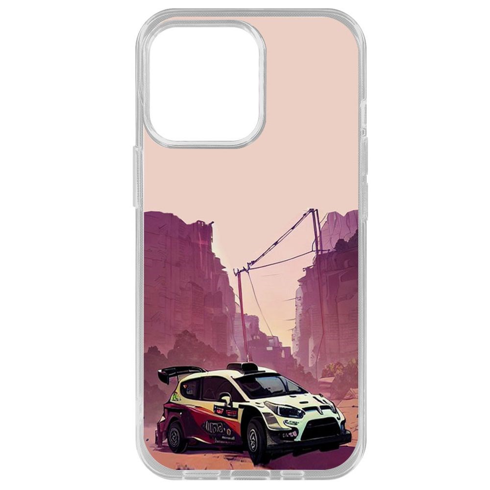 

Чехол-накладка Krutoff Clear Case Гоночный каньон для iPhone 14 Pro Max, Прозрачный
