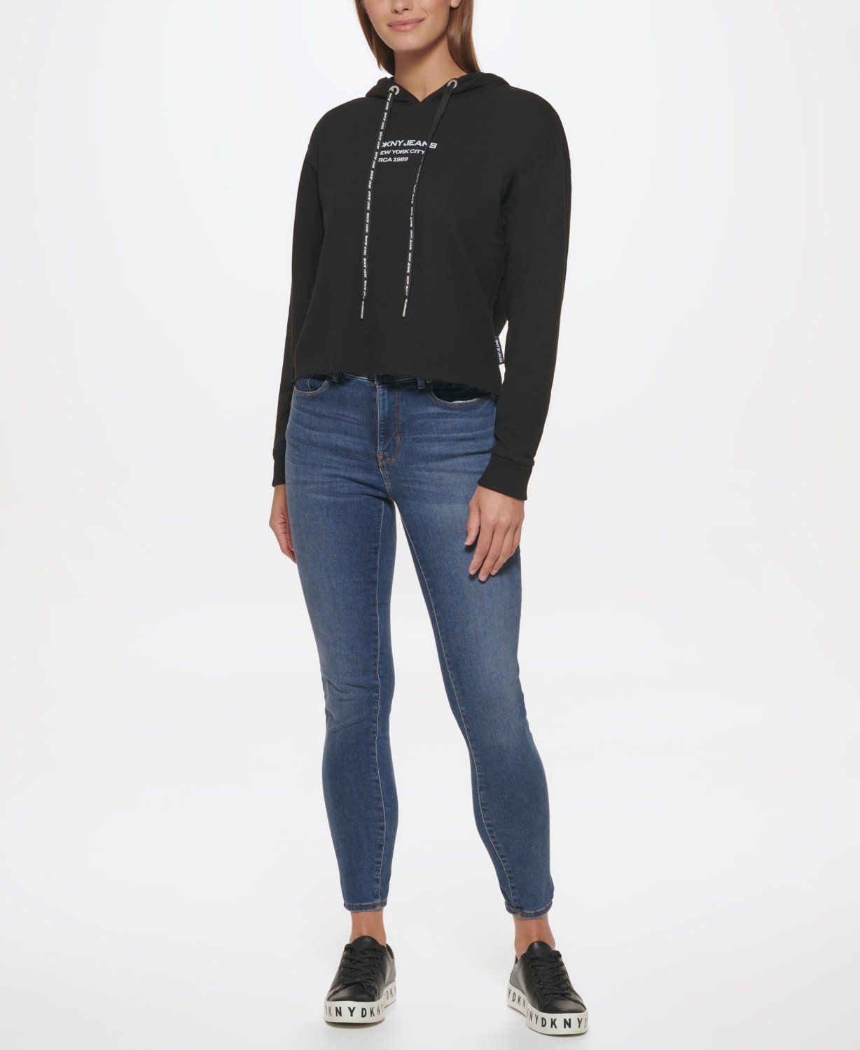 

Толстовка женская DKNY E13HFHLL черная XS, E13HFHLL
