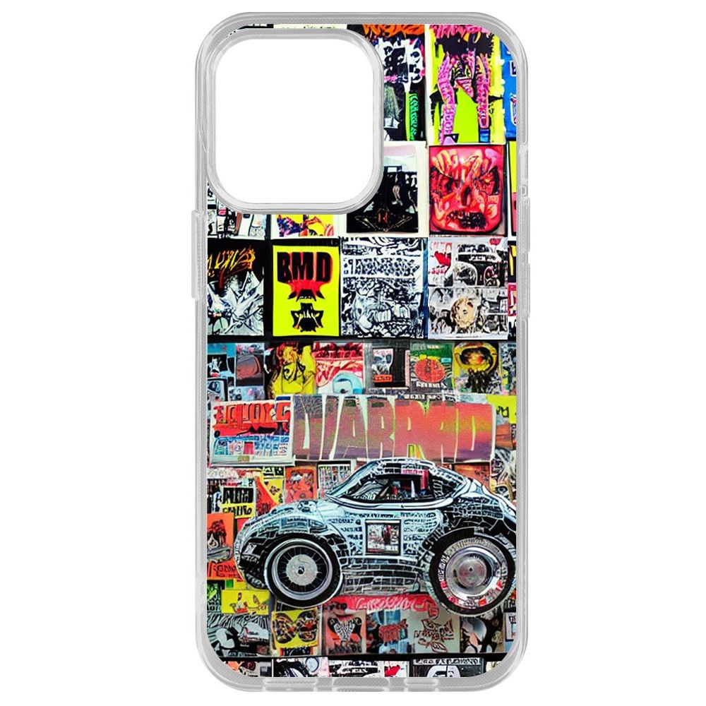 

Чехол-накладка Krutoff Clear Case Автопамфлет для iPhone 14 Pro Max, Прозрачный