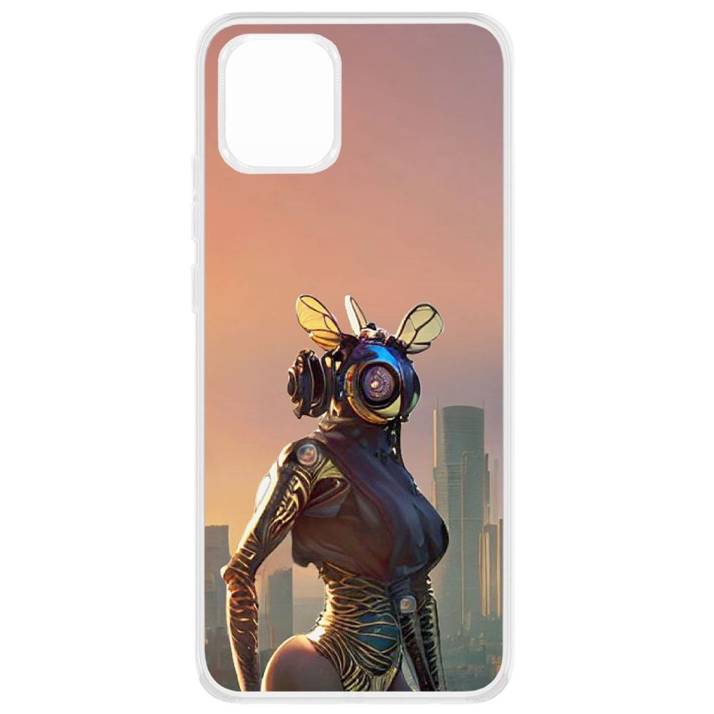 

Чехол-накладка Krutoff Clear Case Женщина-киберпчела для Samsung Galaxy A03 (A035)