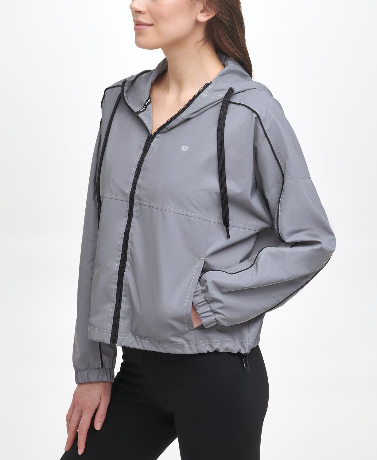 

Ветровка женская DKNY DP1J9090 серебристая S, DP1J9090