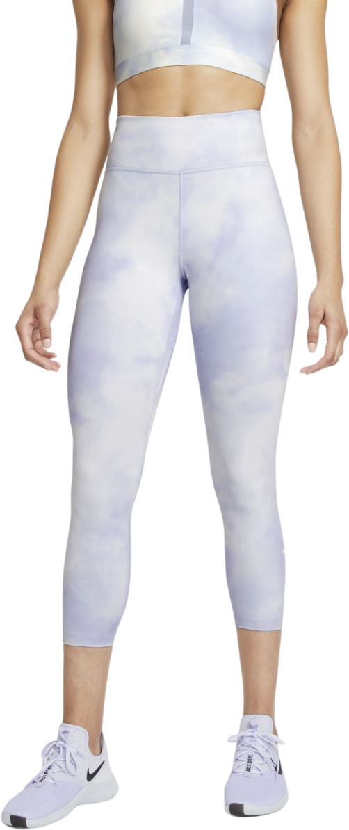 Тайтсы женские Nike W One Icon Clash Cropped Tights фиолетовые XL