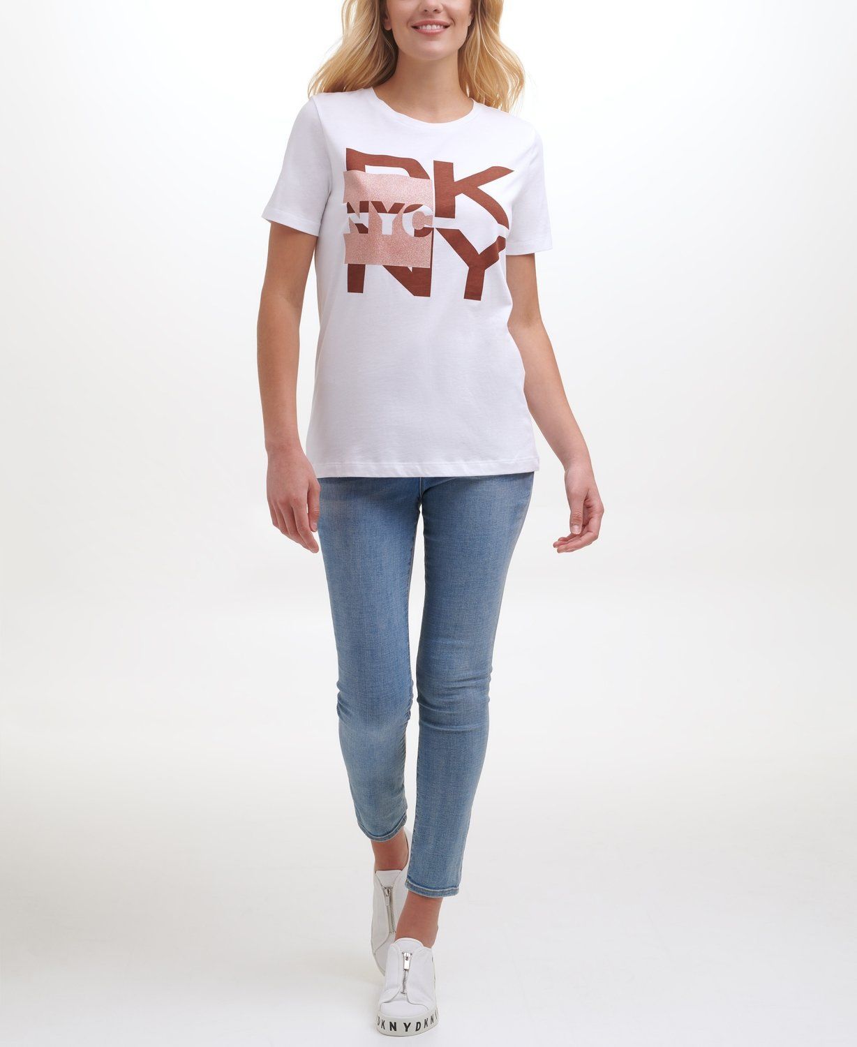 

Футболка женская DKNY P0EBCCNA белая XS, P0EBCCNA