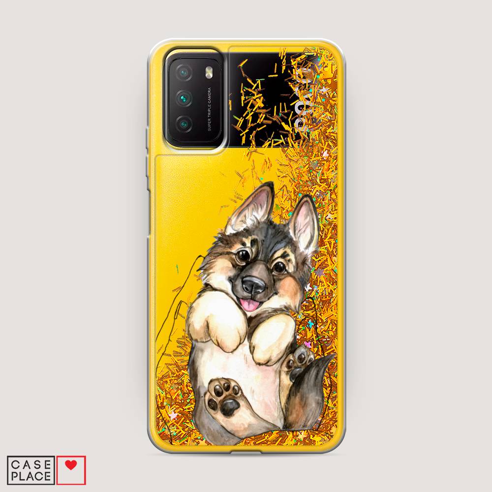 

Чехол Awog на Poco M3 "Овчарка в ладошках", Разноцветный, 39590-1