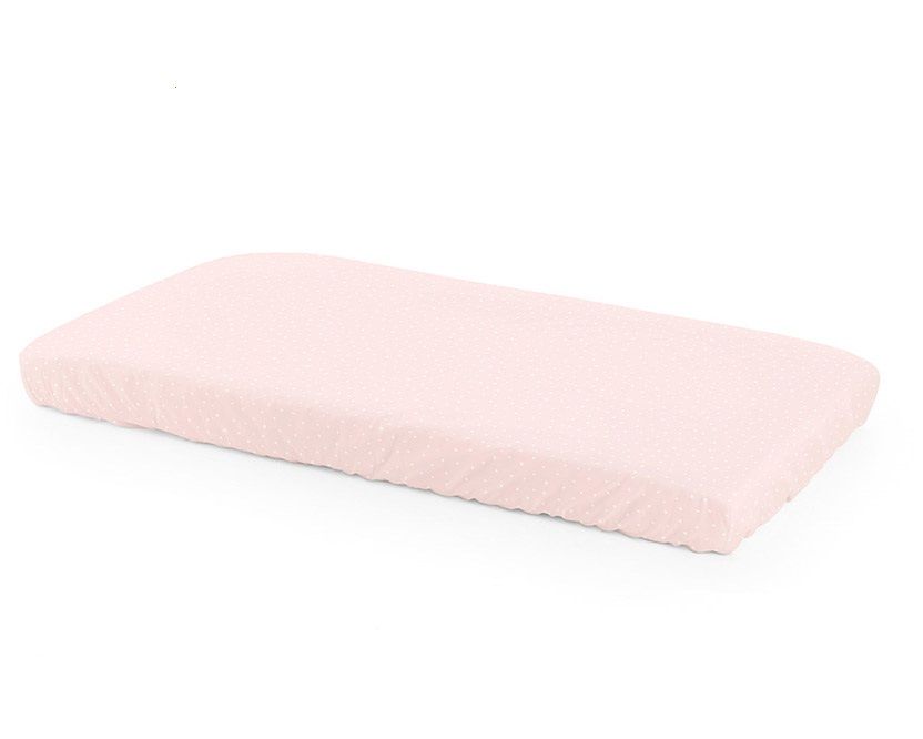 фото Простынь stokke на резинке для кровати home bed компл. 2шт. white/pink bee 408806