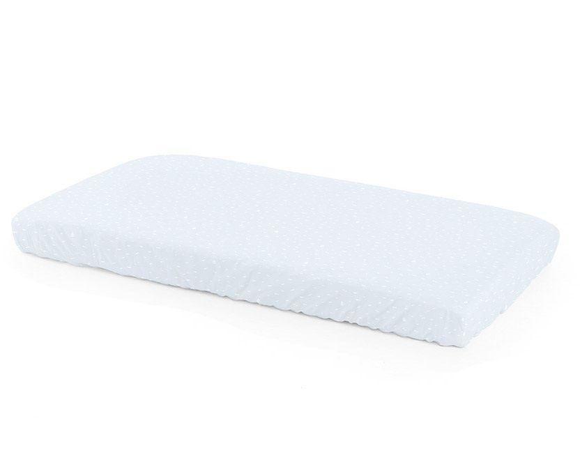 фото Простынь stokke на резинке для кровати home bed компл. 2шт. white/blue sea 408805