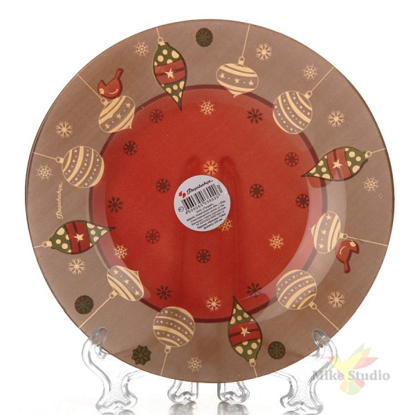 

Тарелка закусочная (десертная) Pasabahce Christmas Toys, D=19,5 см