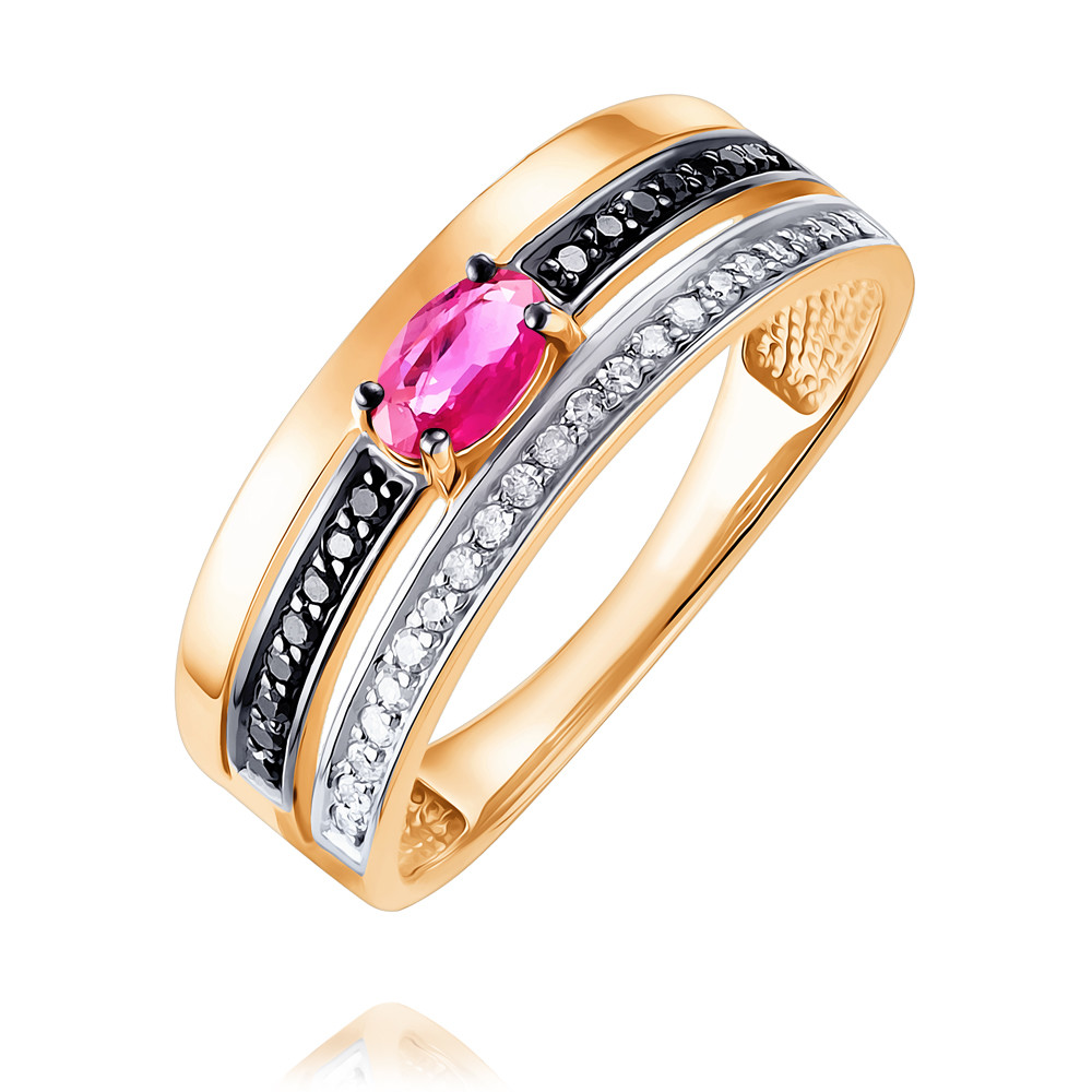 

Кольцо из золота р.  ADAMAS 14039552/01-А50ДЧ-431, бриллиант\рубин, 14039552/01-А50ДЧ-431