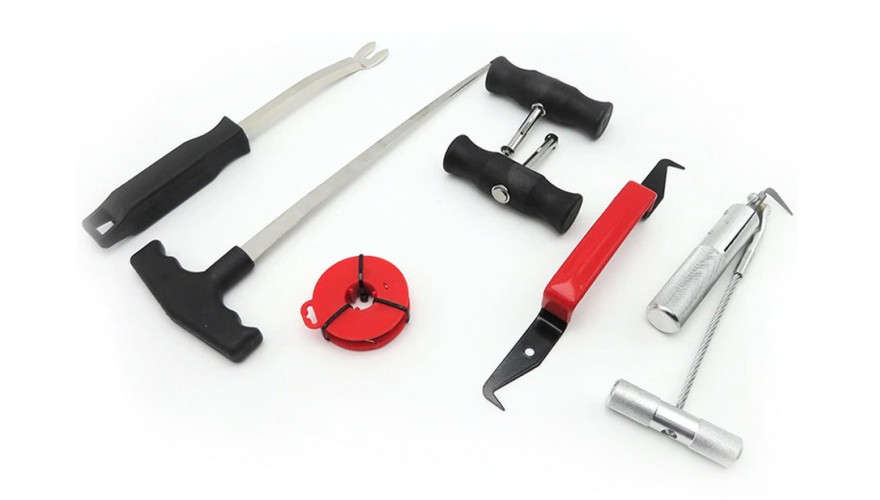 Набор инструментов для демонтажа лобового стекла CARCAM LOCKOUT TOOL, 7 шт. приспособление для притирки клапанов car tool