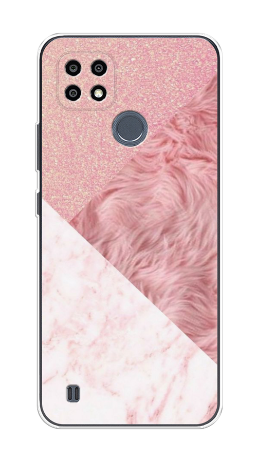 

Чехол на Oppo Realme C21Y/C25Y "Текстурные треугольники", Розовый;белый, 2510950-1