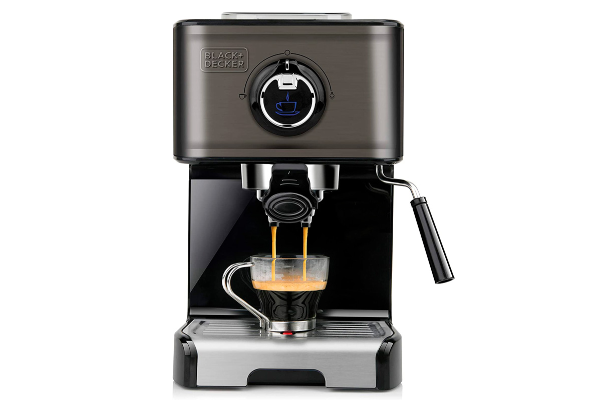 Рожковая кофеварка Black+Decker BXCO1200E Brown, Gray кофеварка bialetti moka express на 3 порции 4952