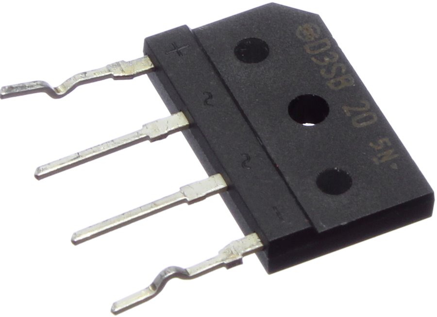 

Диодный мост D3SB20 (3A. 200V) мост верт