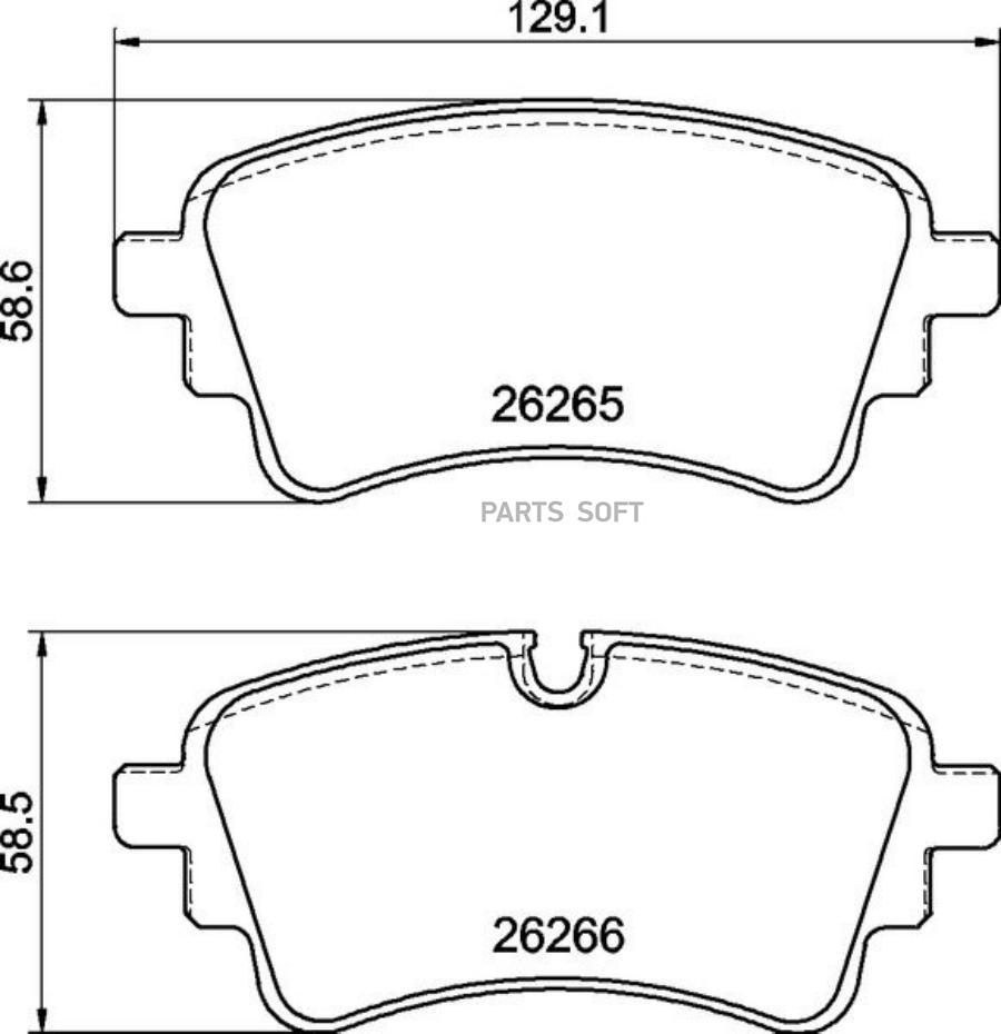 

Тормозные колодки brembo задние P85186