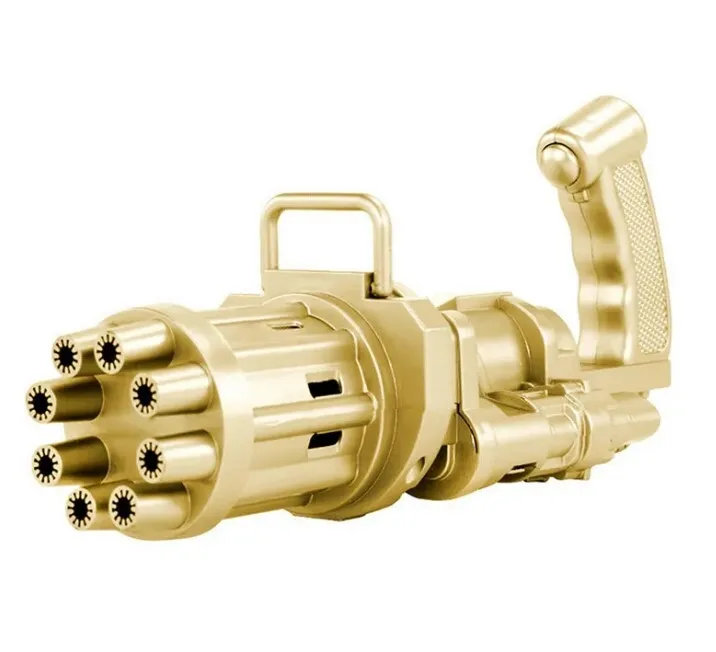 

Генератор мыльных пузырей Bubble Gun Миниган золотой