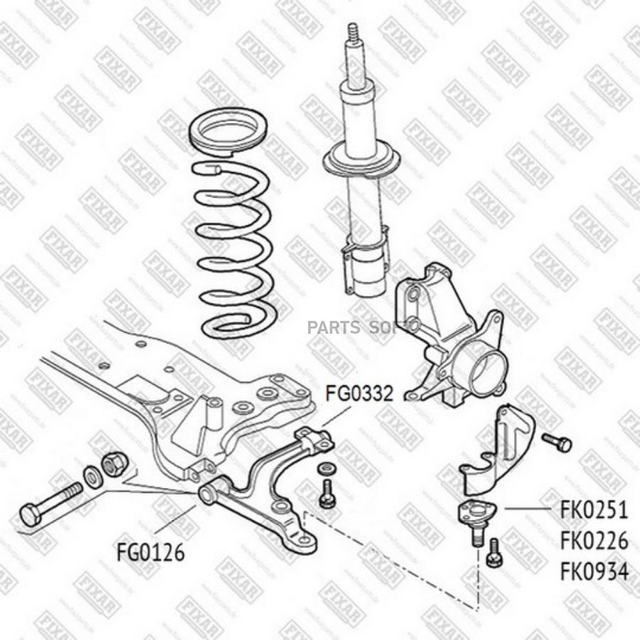 

FIXAR FG0332 С-б.зад.пер.рычага FIAT DUCATO 08= 1шт