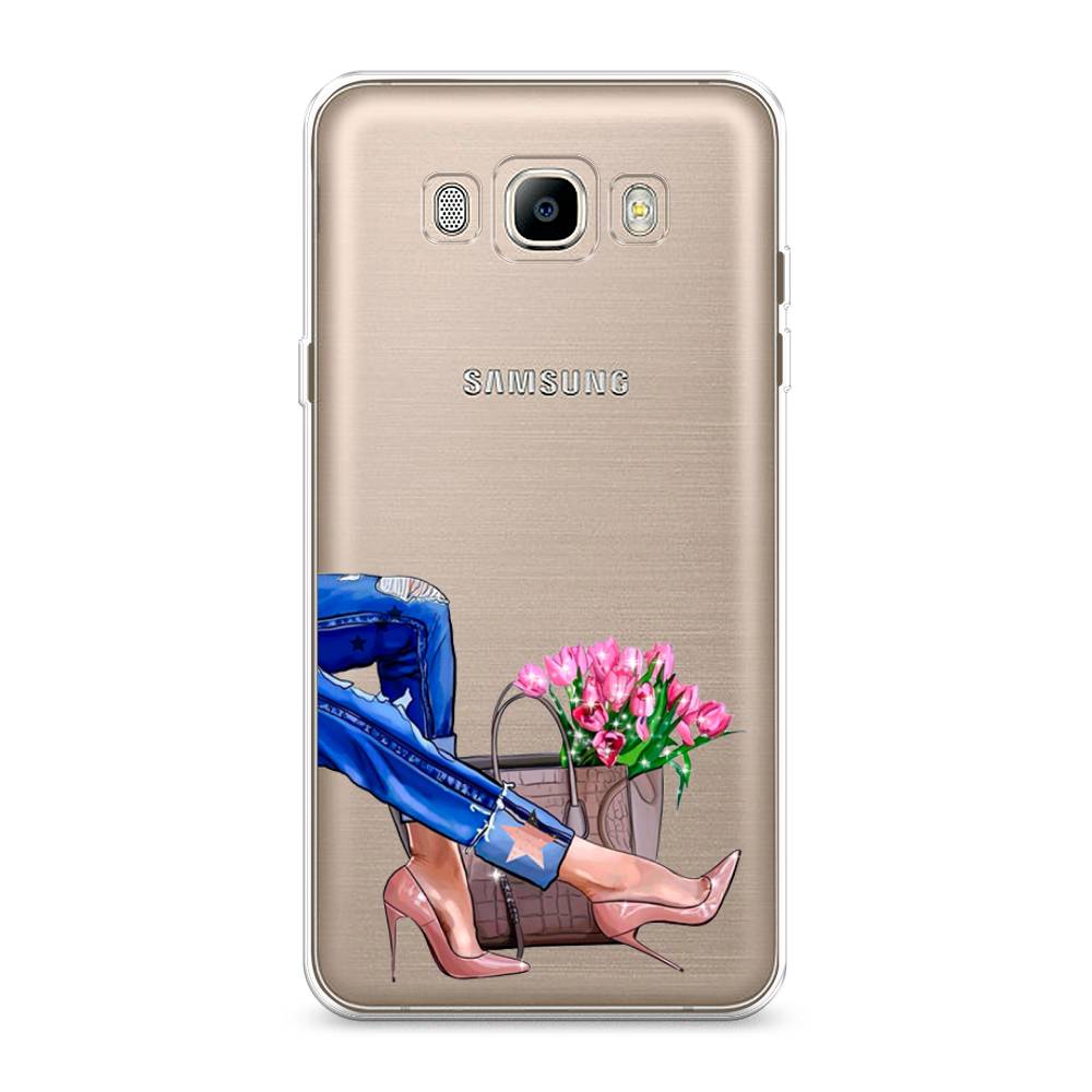 

Чехол Awog на Samsung Galaxy J7 2016 / Самсунг J7 2016 "Каблучки", Голубой;коричневый;розовый, 23050-7