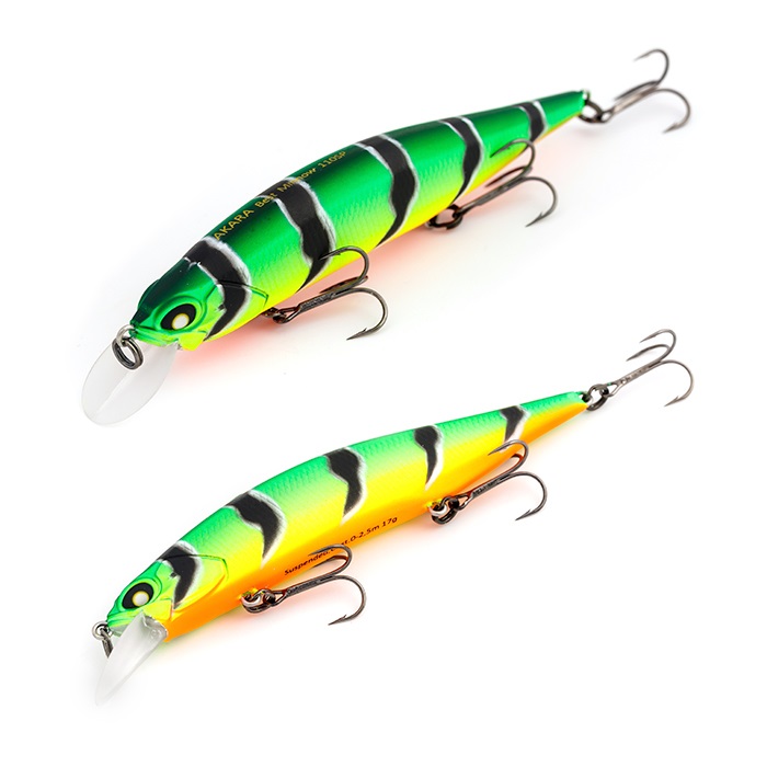 

Воблер Akara Best Minnow 110SP 17 гр. (3/5 oz 4,3 in) A107, Белый;зеленый;желтый;оранжевый;черный, Best Minnow