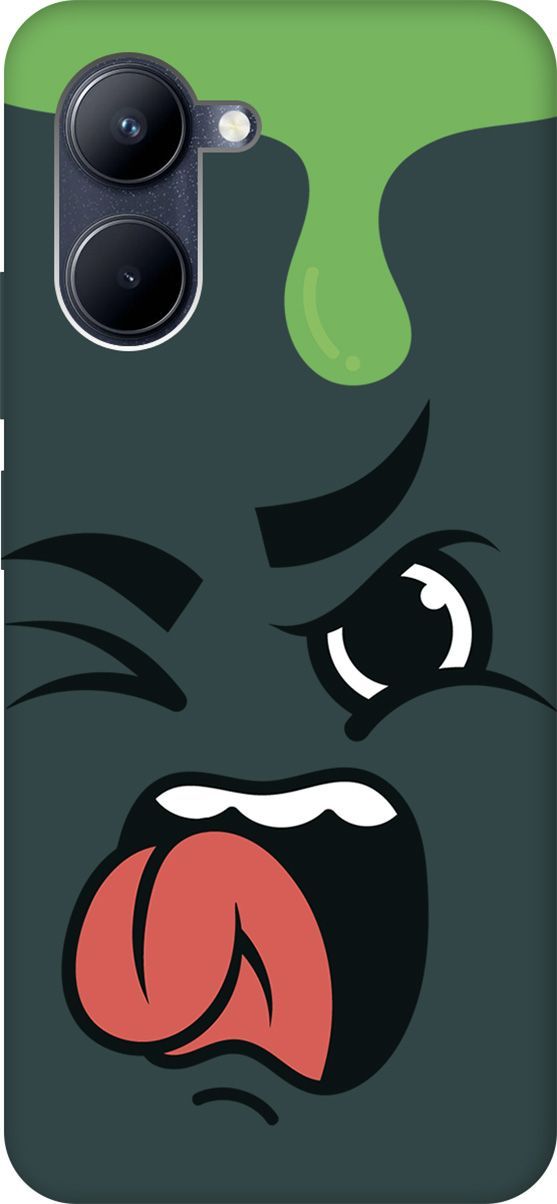 

Чехол на Realme C33 "Nasty Face" зеленый, Зеленый;белый, 1577300
