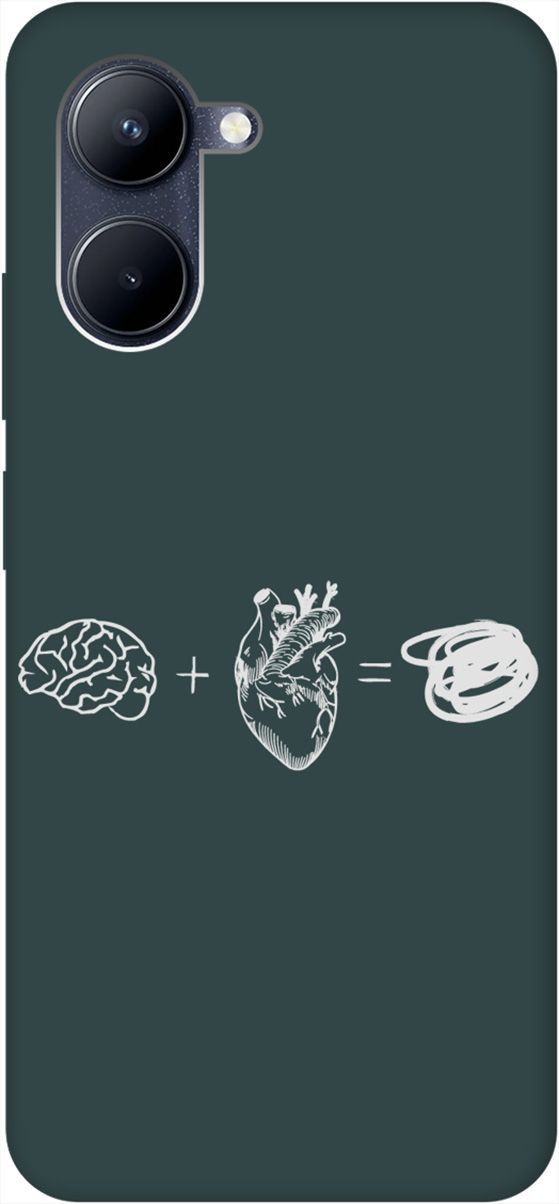 

Чехол на realme C33 Silky Touch Premium с принтом "Brain Plus Heart W" зеленый, Зеленый;белый, 1577200