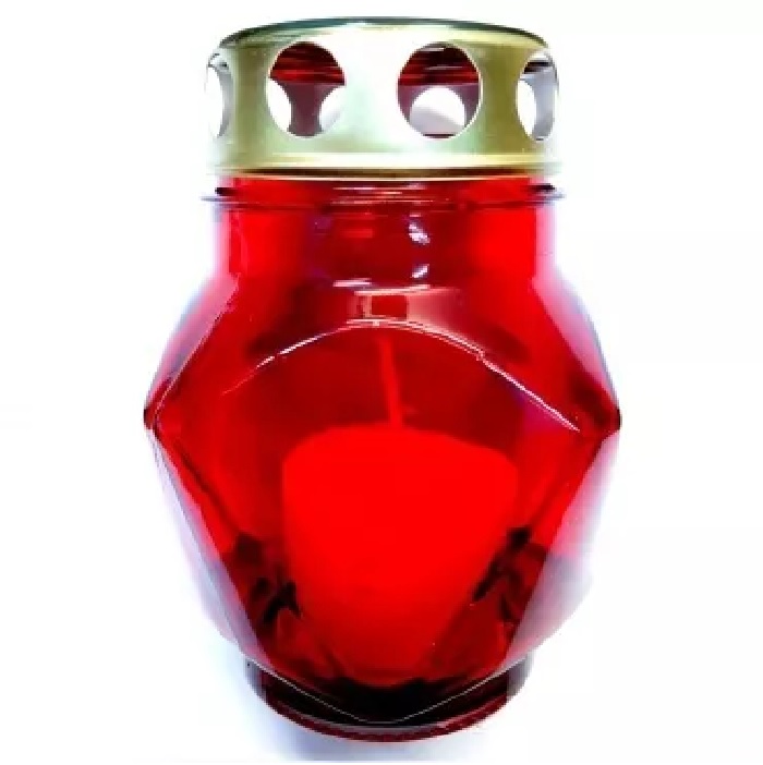 Лампада стеклянная с крышкой h=10,5 см