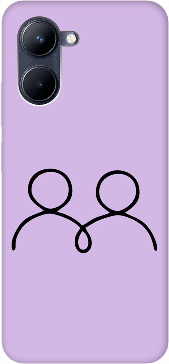 

Чехол на realme C33 Silky Touch Premium с принтом "Couple Lines" сиреневый, Фиолетовый;серый, 1577200