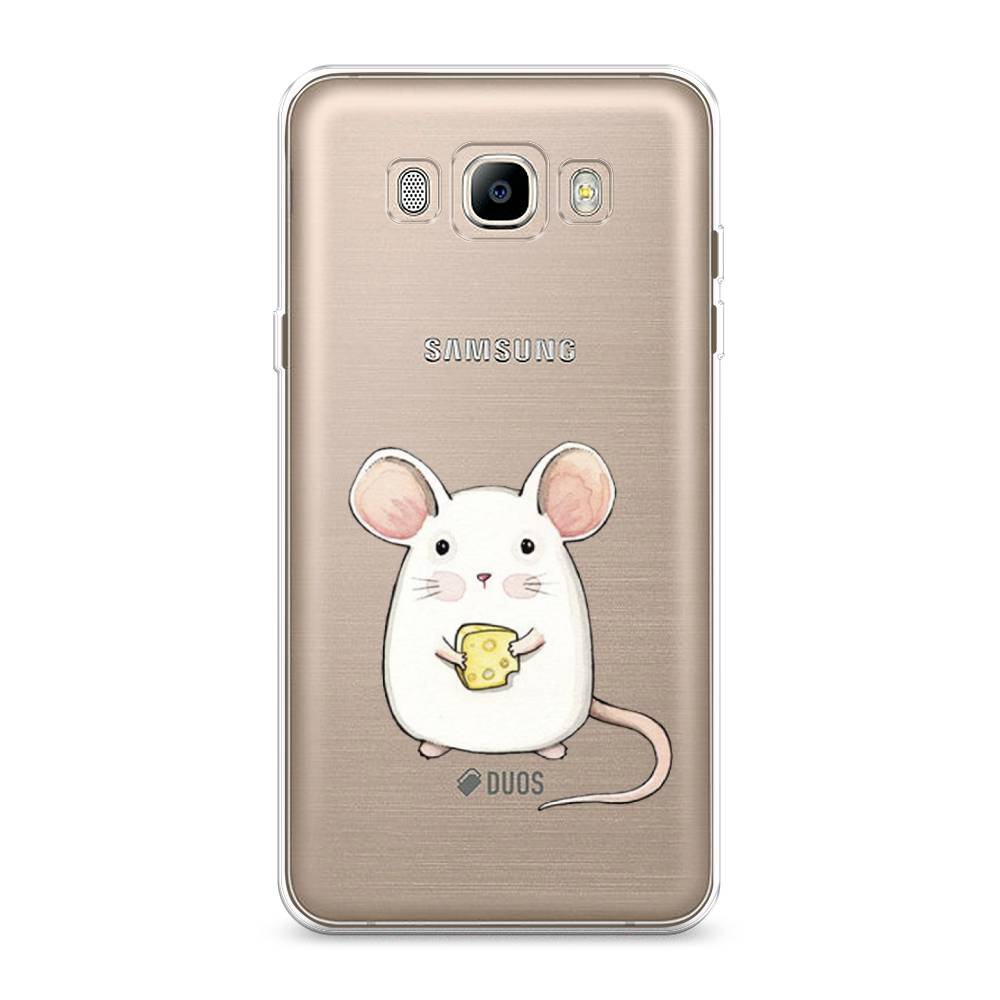 

Чехол Awog на Samsung Galaxy J7 2016 / Самсунг J7 2016 "Мышка", Белый;розовый;прозрачный, 23050-1