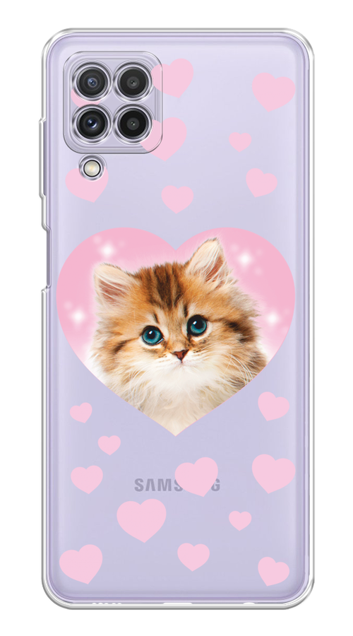 

Чехол на Samsung Galaxy A22/M22/M32 "Котенок в сердце", Розовый;оранжевый;белый;прозрачный, 2103550-1