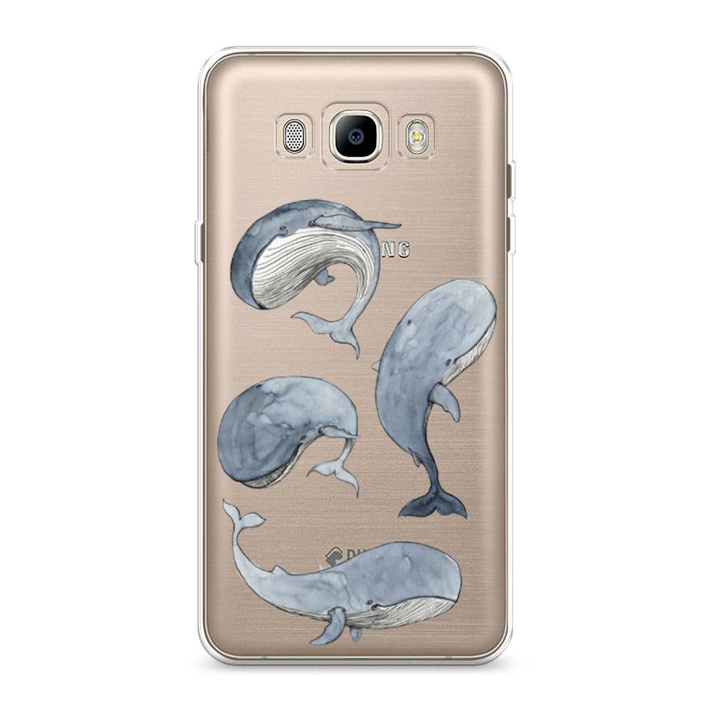 

Чехол Awog на Samsung Galaxy J7 2016 / Самсунг J7 2016 "Киты", Белый;прозрачный;голубой, 23050-1