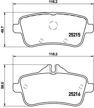 

Комплект тормозных колодок Brembo P50101