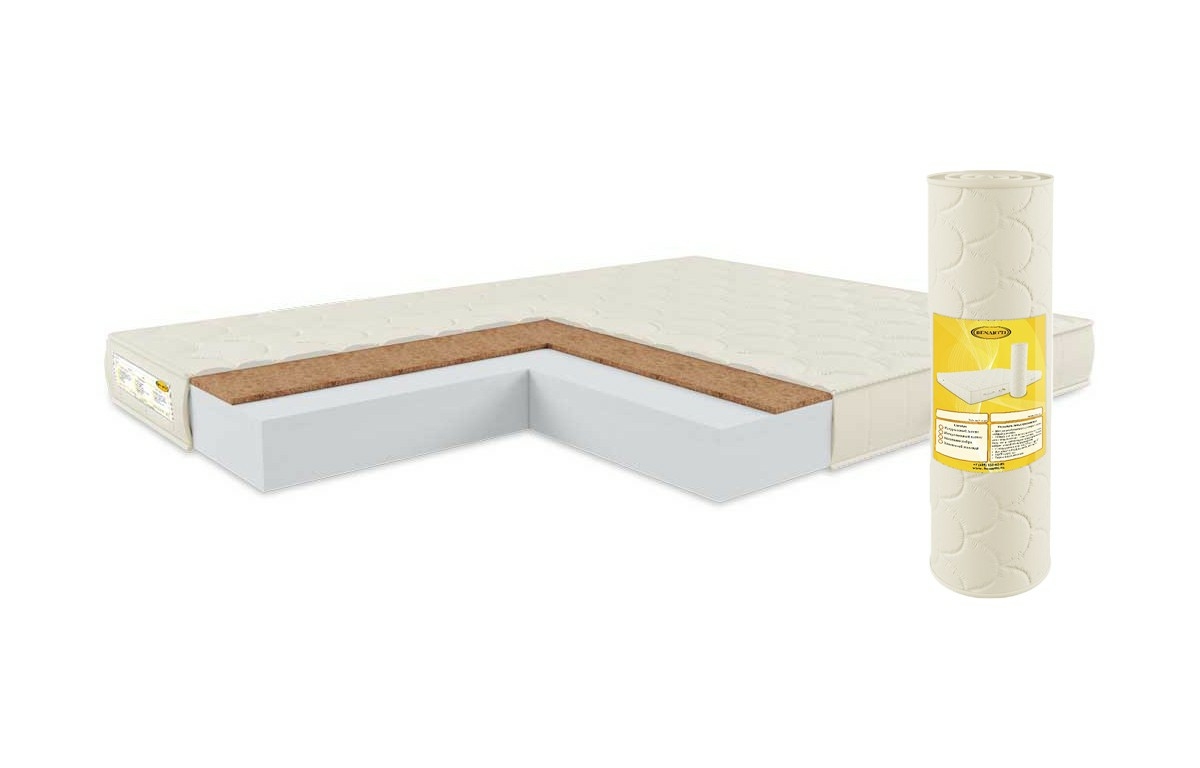 

Матрас Benartti Roll Mini Hard 185x185, Бежевый, Roll Mini Hard