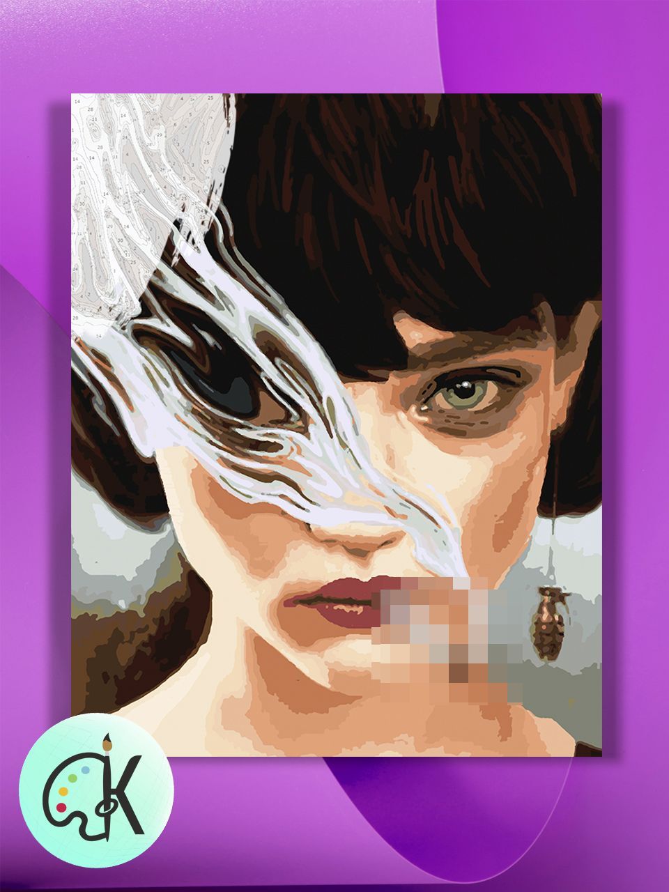 

Картина по номерам на холсте Культура Цвета Девушка в дыму, 40 х 50 см, Девушка в дыму