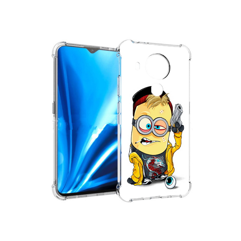 

Чехол MyPads Tocco для Nokia 5.4 миньон бандит (PT156621.100.475), Прозрачный, Tocco