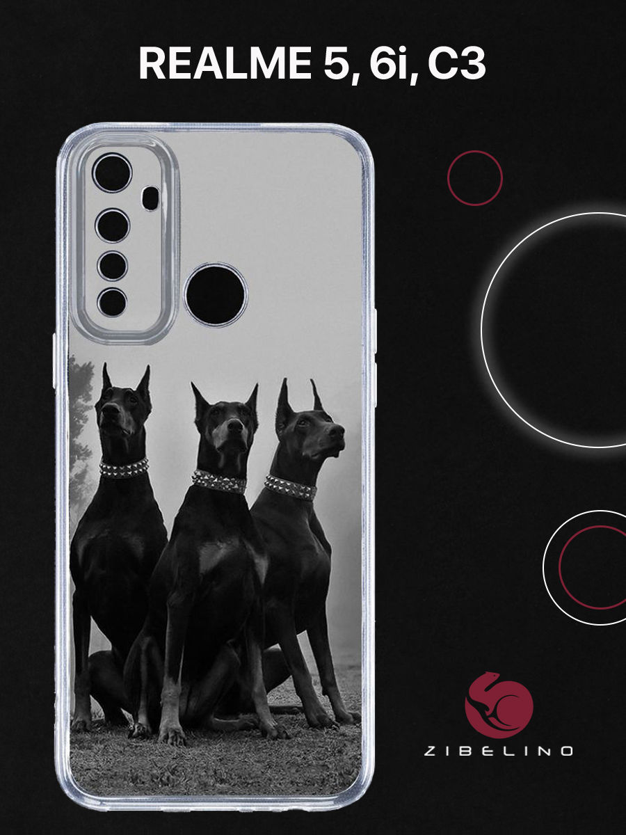 

Чехол для Realme 5, Realme 6i, Realme C3 с принтом ДОБЕРМАНЫ, Прозрачный, ZUTCP-RLM-5-TRN