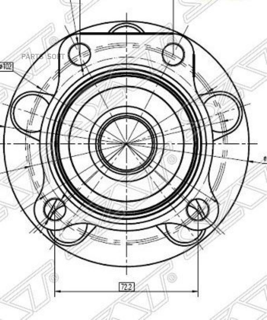 

SAT Ступичный узел перед SUBARU FORESTER SH,SJ IMPREZA GH LEGACY BP,BL,BM,BR
