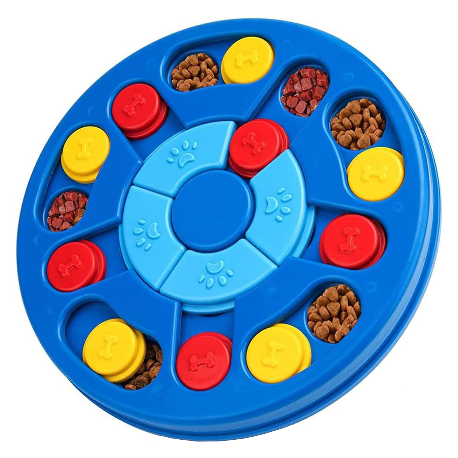 Игрушка для собак SkyRus Round Puzzle, интерактивная, синяя