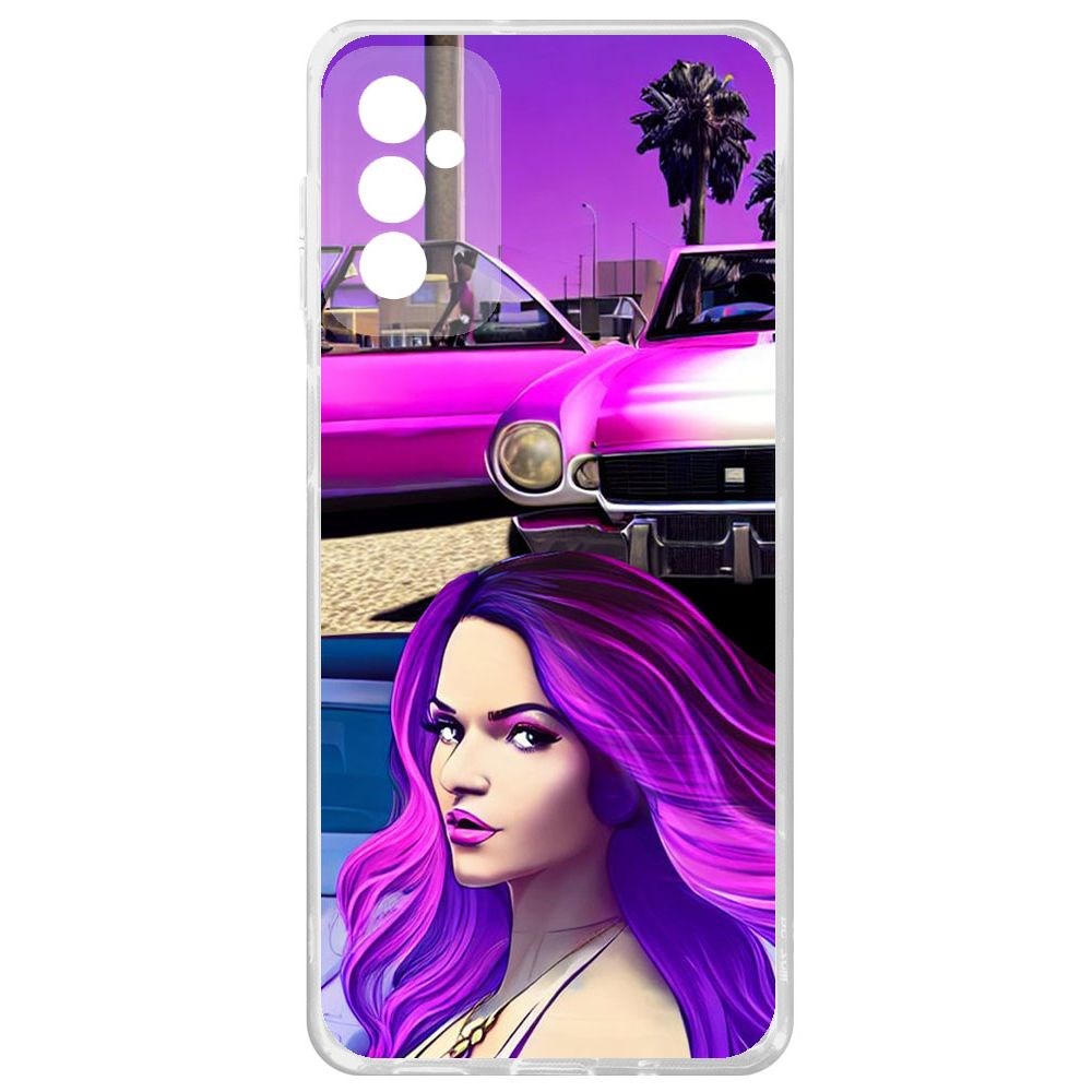 

Чехол-накладка Krutoff Clear Case Жизнь в розовом для Samsung Galaxy M52 (M525)