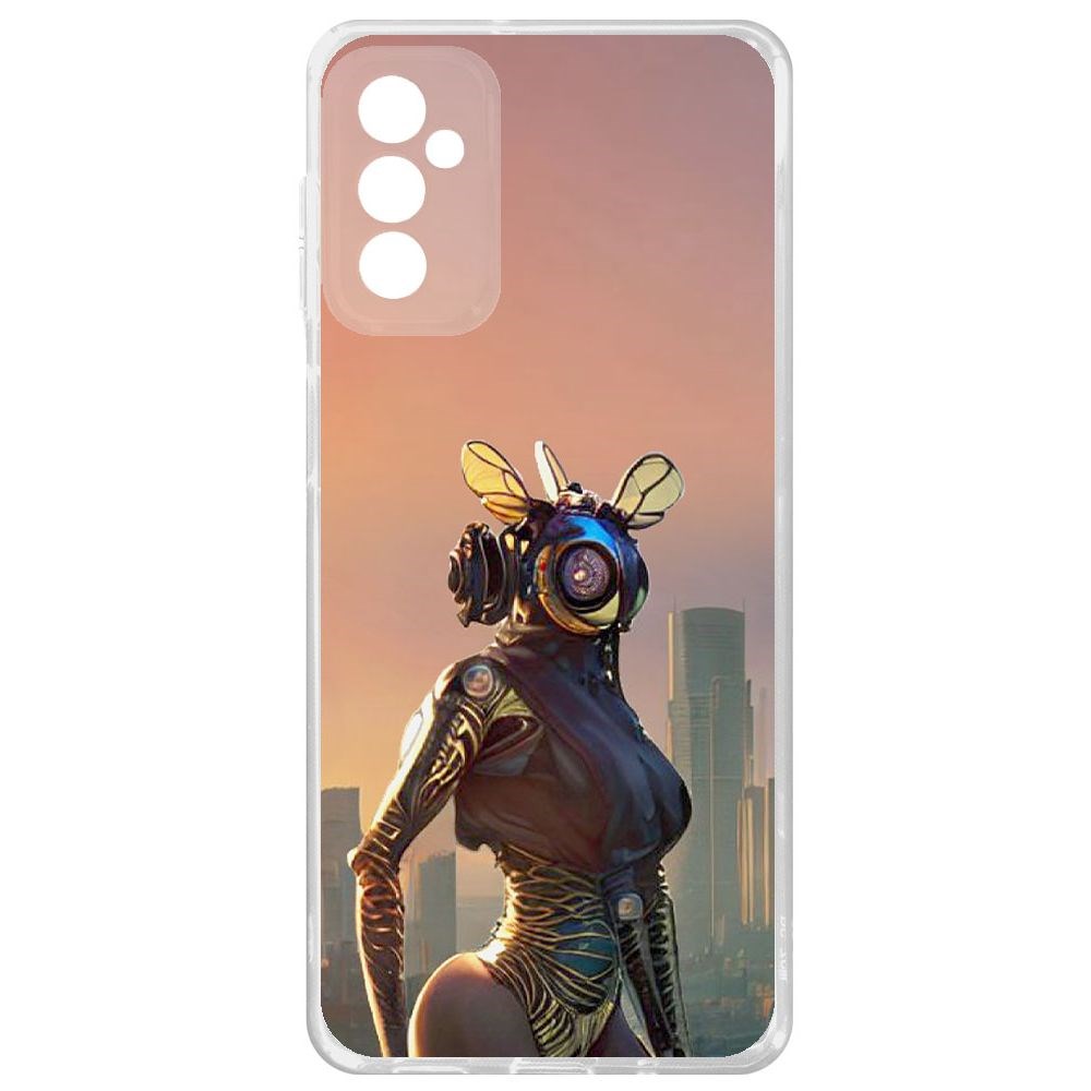 

Чехол-накладка Krutoff Clear Case Женщина-киберпчела для Samsung Galaxy M52 (M525)