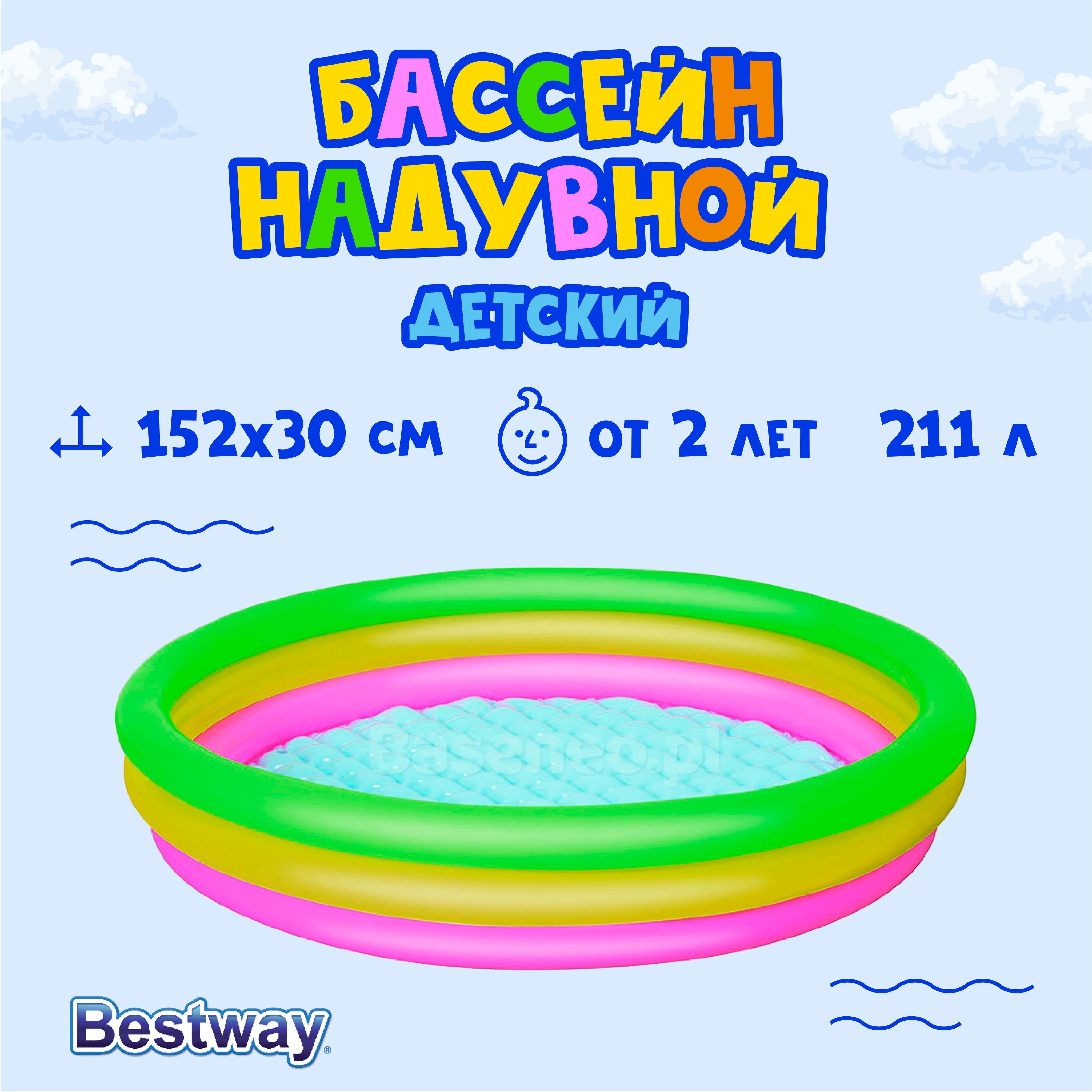 Бассейн надувной Bestway с надувным дном 51103 BW 1909₽