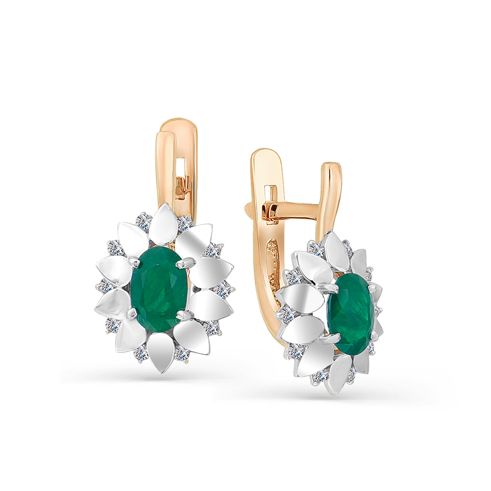 

Серьги из красного золота с изумрудом, бриллиантом Master Brilliant 2-107-381-01, 2-107-381-01