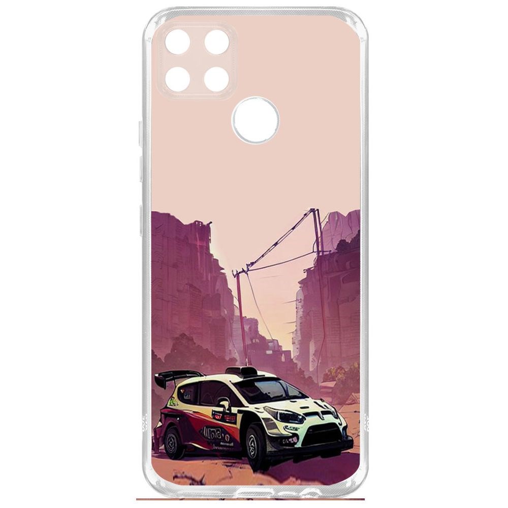 

Чехол-накладка Krutoff Clear Case Гоночный каньон для Realme C25, Прозрачный