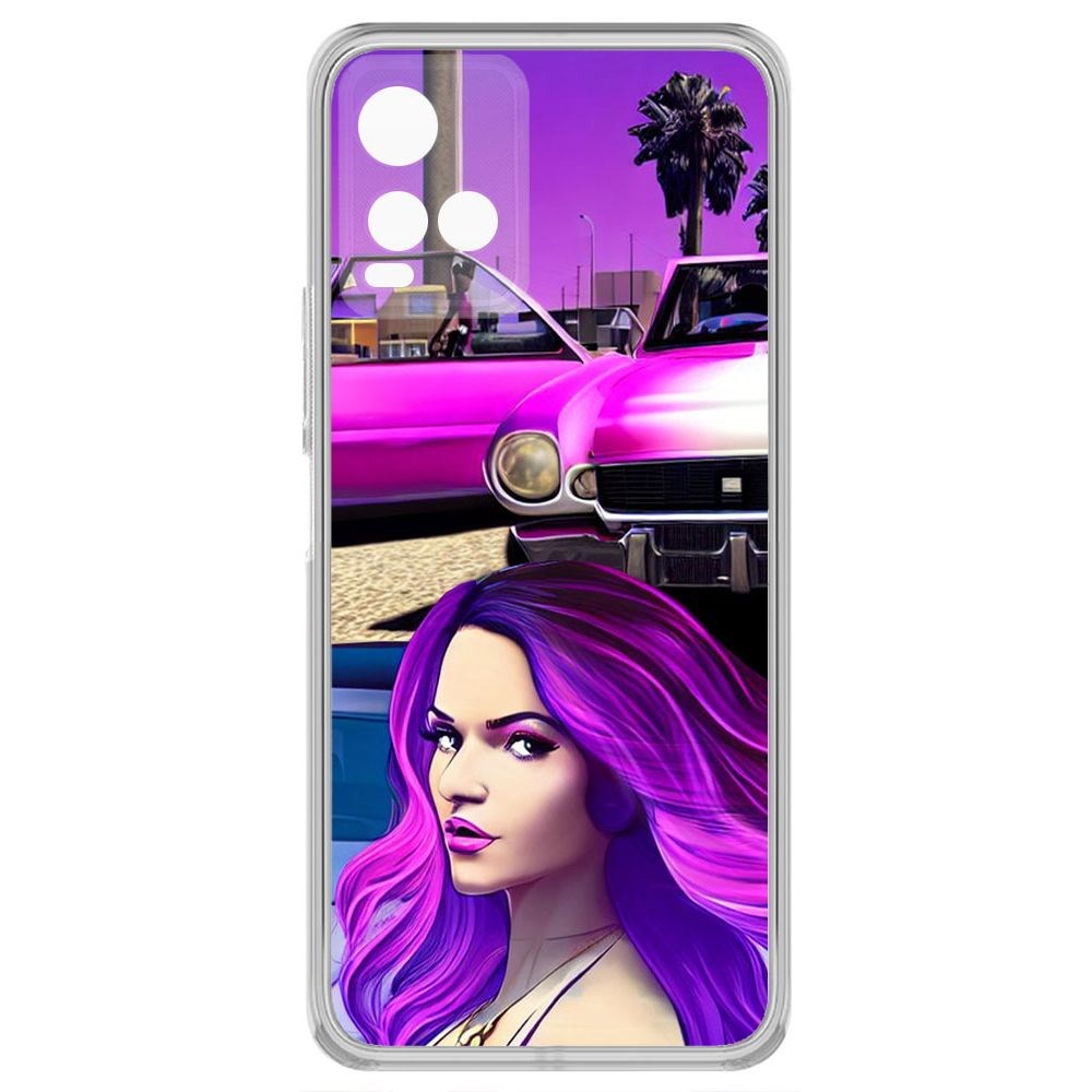 

Чехол-накладка Krutoff Clear Case Жизнь в розовом для Vivo Y33s, Прозрачный