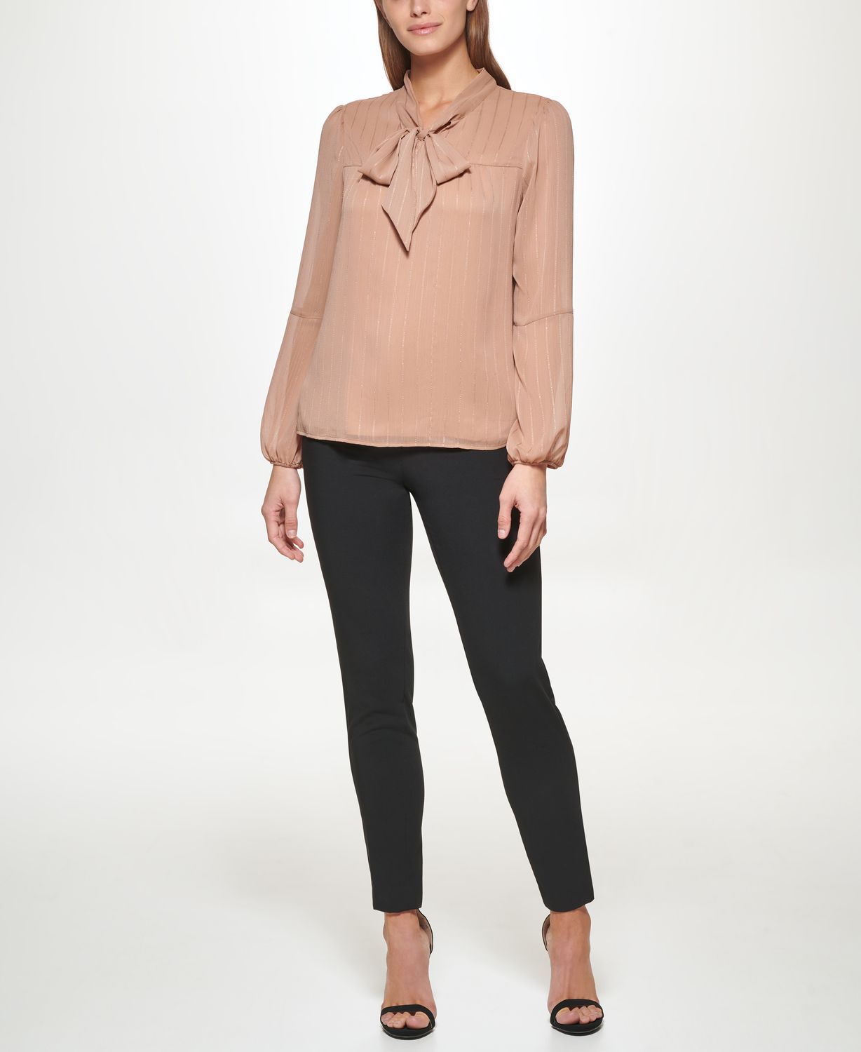 

Блуза женская DKNY UJ1TZ102 бежевая S, UJ1TZ102