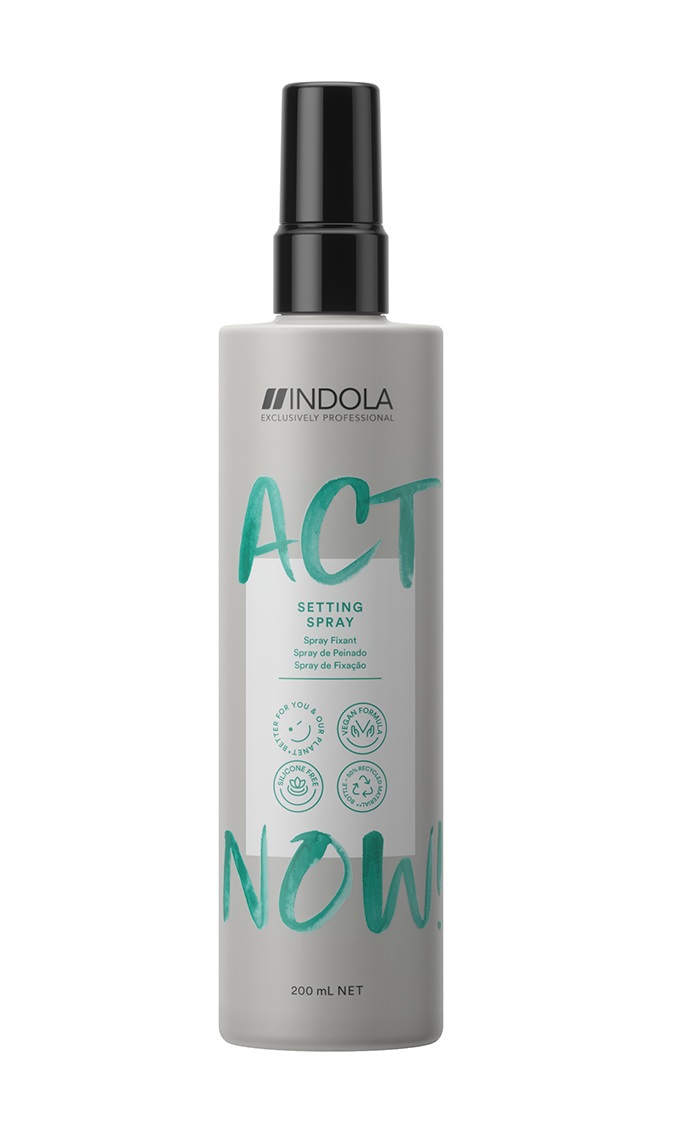 фото Спрей indola для укладки волос professional act now setting spray 200 мл