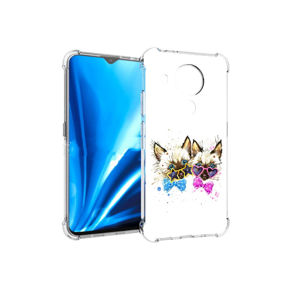 

Чехол MyPads Tocco для Nokia 5.4 милые котята (PT156621.100.474), Прозрачный, Tocco