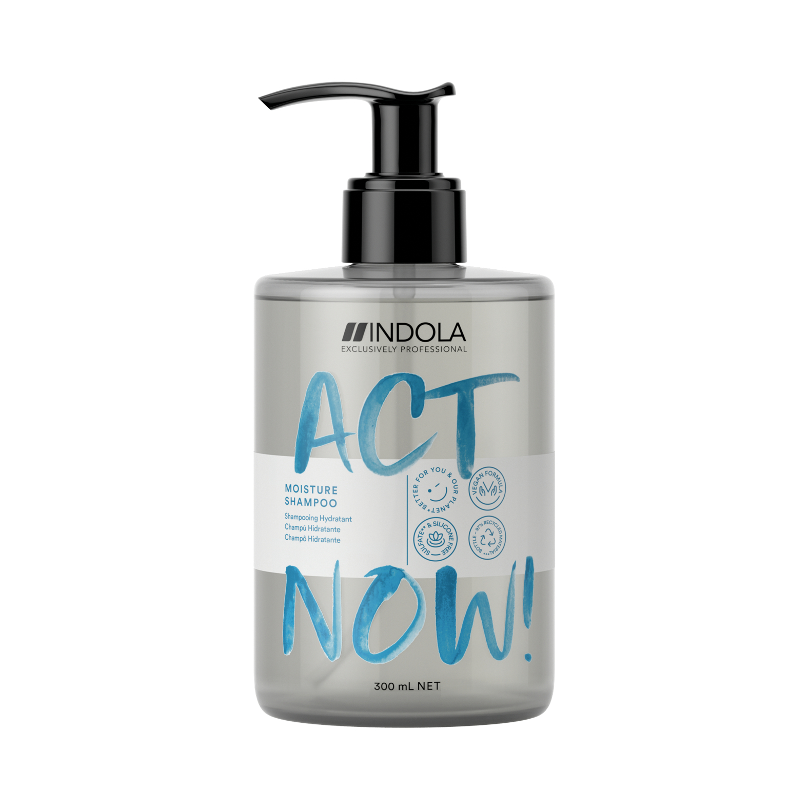 фото Шампунь indola для волос professional act now moisture 300 мл