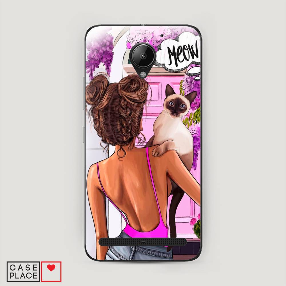 

Чехол Awog "Девушка с кошкой" для Lenovo Vibe C2
